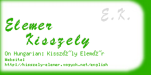 elemer kisszely business card